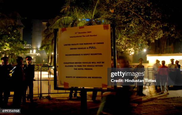 New Year Celebrations Parking at Intercontinental The Lalit Mumbai was full which created choas on 31st night 2009.