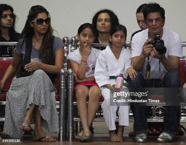 Suhana, daughter of actor Shah Rukh Khan displays tactics of Taekwondo at the National Tekwondo competition 2010 sponsored by Kolkata Knight Riders....