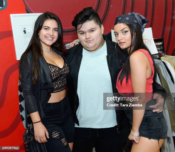 Katrina Stuart, Jovan Armand and Laci Kay attend Greg Marks 'Letting Go' single release party at Magnolia Park on June 20, 2017 in Burbank,...