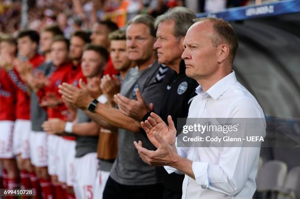 Denmark head coach Niels Frederiksen ahead of their UEFA European Under-21 Championship 2017 match on June 21, 2017 in Krakow, Poland.