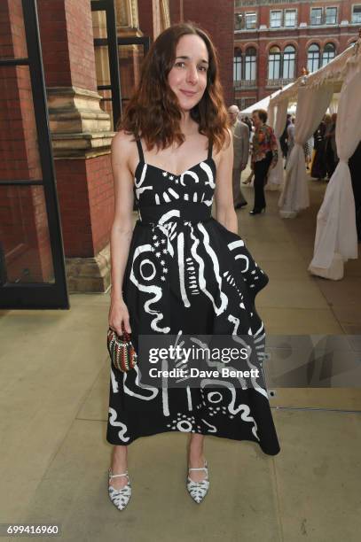 Serafina Sama attends the 2017 annual V&A Summer Party in partnership with Harrods at the Victoria and Albert Museum on June 21, 2017 in London,...