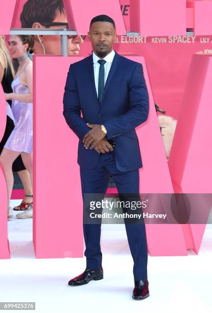 Jamie Foxx attends the European premiere of "Baby Driver" on June 21, 2017 in London, United Kingdom.