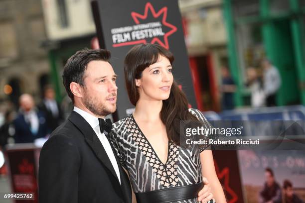 Rupert Evans and Olivia Bennett attend the UK premiere of "God's Own Country" and opening gala of the 71th Edinburgh International Film Festival at...
