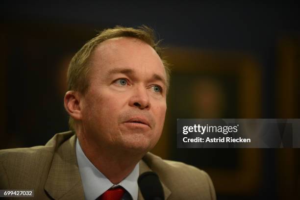 Director Mick Mulvaney testifies during a Financial Services and General Government Subcommittee hearing on the budget for the Office of Management...