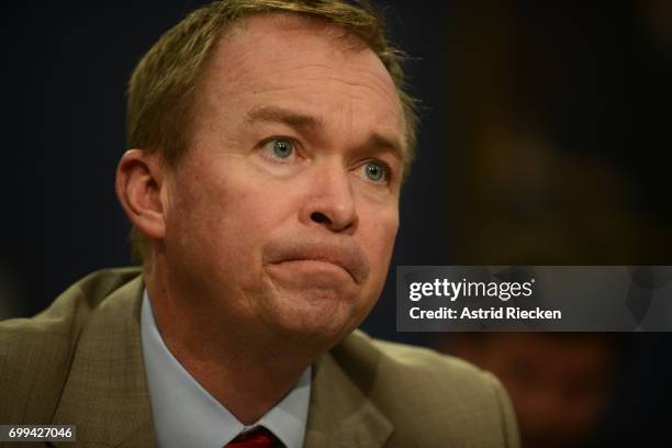 Director Mick Mulvaney testifies during a Financial Services and General Government Subcommittee hearing on the budget for the Office of Management...