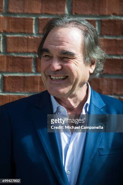 Oliver Stone poses for a picture during the Starmus Festival on June 21, 2017 in Trondheim, Norway.