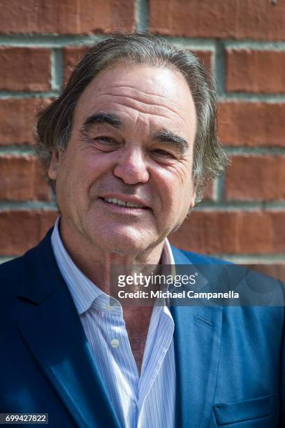 Oliver Stone poses for a picture during the Starmus Festival on June 21, 2017 in Trondheim, Norway.