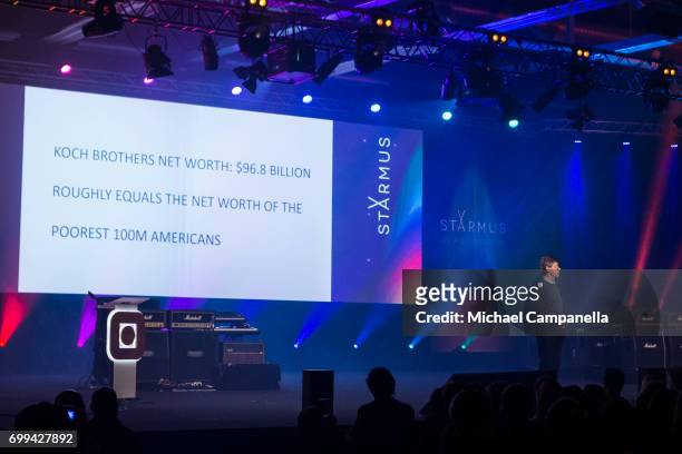 Jeffrey Sachs gives a discussion on climate change and surviving Trump during the Starmus Festival on June 21, 2017 in Trondheim, Norway.
