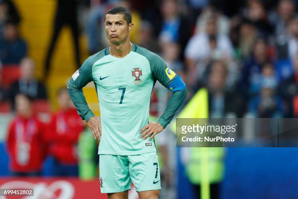 Cristiano Ronaldo of Portugal national team during the Group A - FIFA Confederations Cup Russia 2017 match between Russia and Portugal at Spartak...
