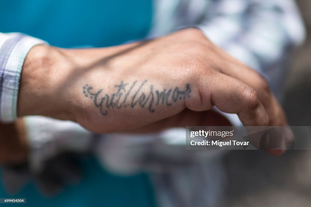 Sonia Castaneda in the search for her missing son, shows her tattoo... News Photo - Getty Images Sonia Castaneda in the search for her missing son, shows her tattoo... News Photo - Getty Images