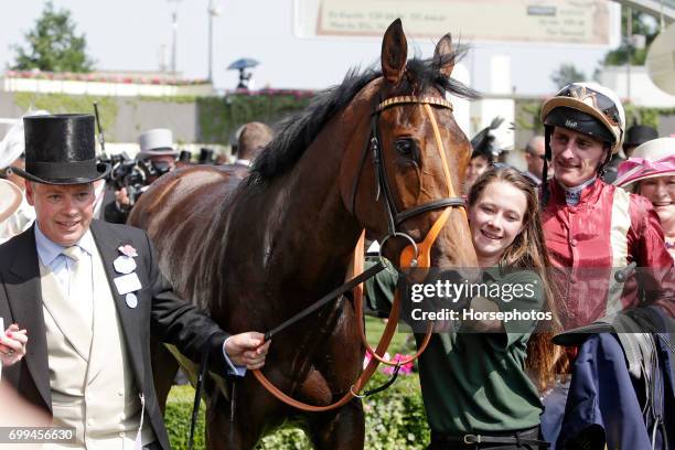 Heartache with Adam Kirby up wins the Queen Mary Stakes at Ascot Racecourse on June 21, 2017 in Ascot, England.