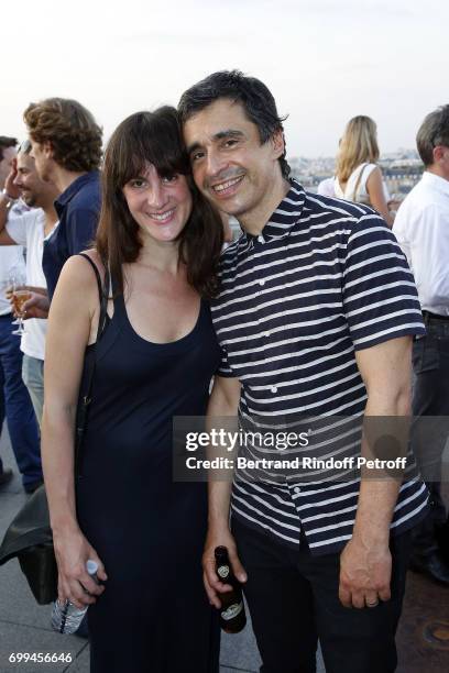 Ariel Wizman and his wife Osnath Assayag attend the "35th Fete de la Musique" at Institut du Monde Arabe on June 21, 2017 in Paris, France.