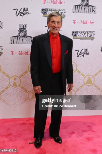 Former NHL player Ted Lindsay attends the 2017 NHL Awards at T-Mobile Arena on June 21, 2017 in Las Vegas, Nevada.