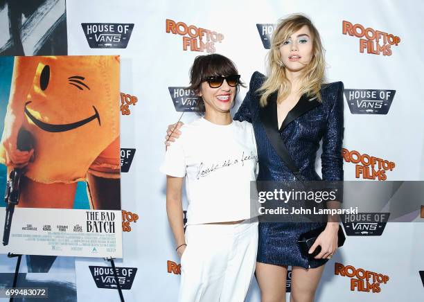 Director Ana Lily Amirpour and actress/model Suki Waterhouse attend "The Bad Batch" during Rooftop Screening at House of Vans on June 21, 2017 in the...