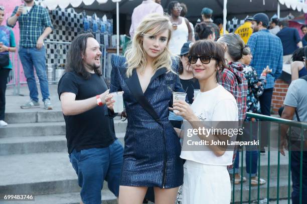 Actress/model Suki Waterhouse and director Ana Lily Amirpour attend "The Bad Batch" during rooftop screening at House of Vans on June 21, 2017 in the...