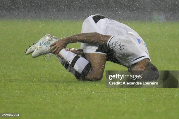 Breno of Vasco reacts during the match between Botafogo and Vasco as part of Brasileirao Series A 2017 at Engenhao Stadium on June 21, 2017 in Rio de...