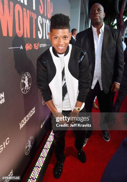 Actor Bryshere Y. Gray attends the Los Angeles Premiere of Apple Music's CAN'T STOP WON'T STOP: A BAD BOY STORY at The WGA Theater on June 21, 2017...