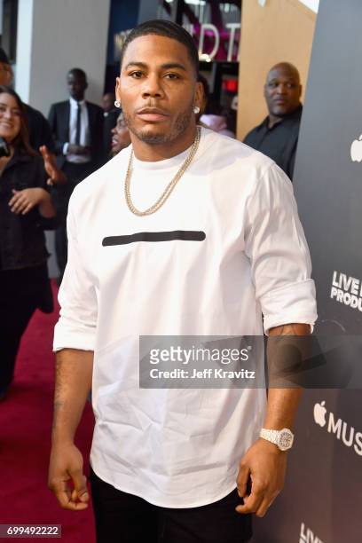 Rapper Nelly attends the Los Angeles Premiere of Apple Music's CAN'T STOP WON'T STOP: A BAD BOY STORY at The WGA Theater on June 21, 2017 in Beverly...