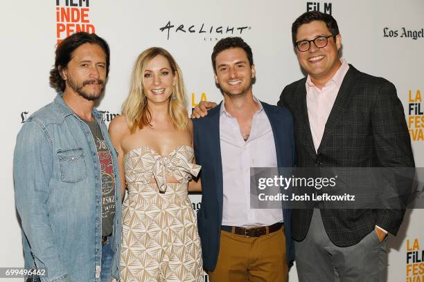 Actors Clifton Collins Jr., Joanne Froggatt, director Trevor White and actor Rich Sommer attend the screening of 'A Crooked Somebody' during the 2017...