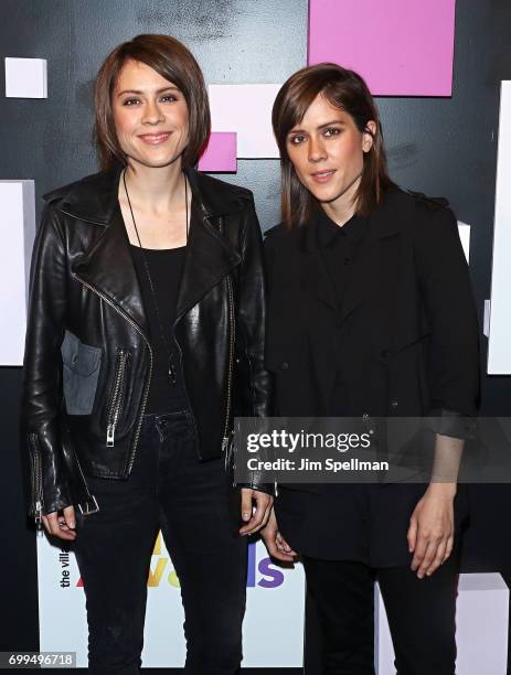 Tegan Quin and Sara Quin attend the 2017 Village Voice Pride Awards at Capitale on June 21, 2017 in New York City.