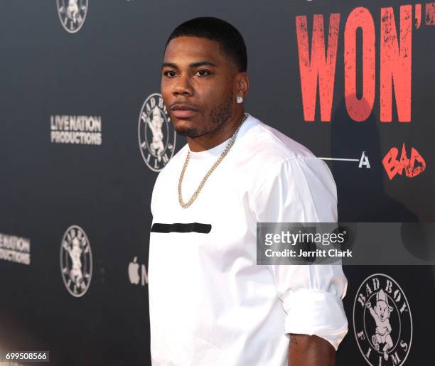Nelly attends the Los Angeles Premiere Of "Can't Stop Won't Stop" at Writers Guild of America, West on June 21, 2017 in Los Angeles, California.
