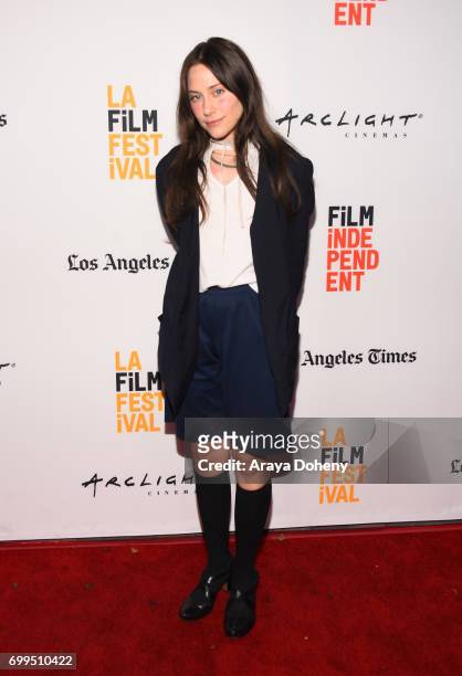 Andrea Sisson attends the screening of "Everything Beautiful Is Far Away" during the 2017 Los Angeles Film Festival at Arclight Cinemas Culver City...