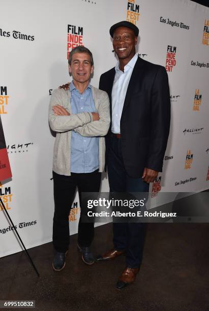 Michael Tollin and Byron Scott attend the screening of "Morningside 5" during the 2017 Los Angeles Film Festival at ArcLight Santa Monica on June 21,...