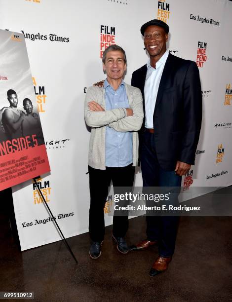 Michael Tollin and Byron Scott attend the screening of "Morningside 5" during the 2017 Los Angeles Film Festival at ArcLight Santa Monica on June 21,...