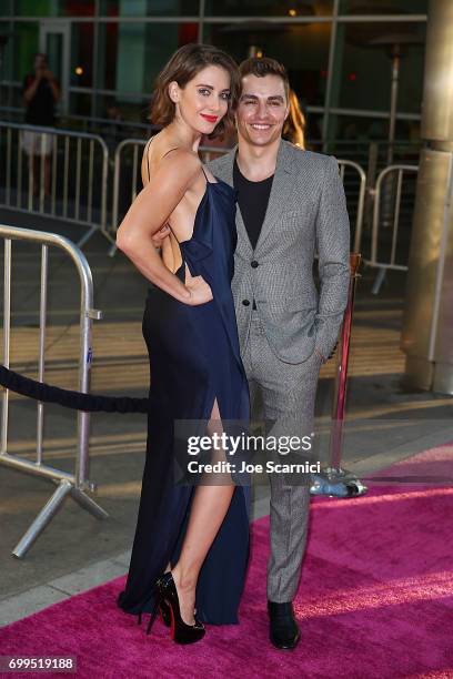 Alison Brie and Dave Franco arrive at the premiere Of Netflix's "GLOW" at The Cinerama Dome on June 21, 2017 in Los Angeles, California.