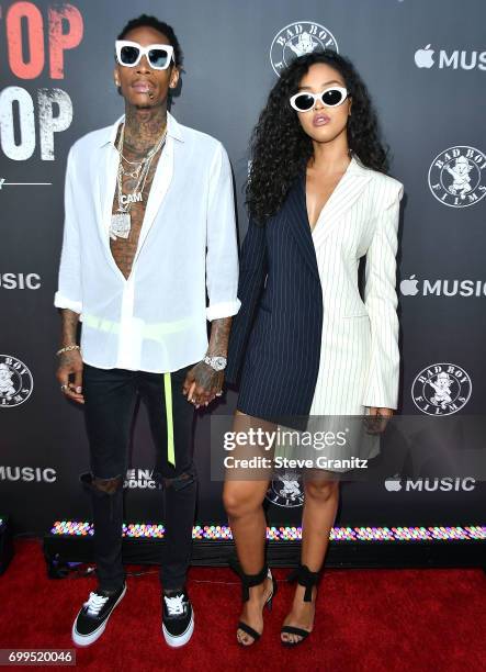 Wiz Khalifa, Izabela Guedes arrives at the Los Angeles Premiere Of "Can't Stop Won't Stop" at Writers Guild of America, West on June 21, 2017 in Los...