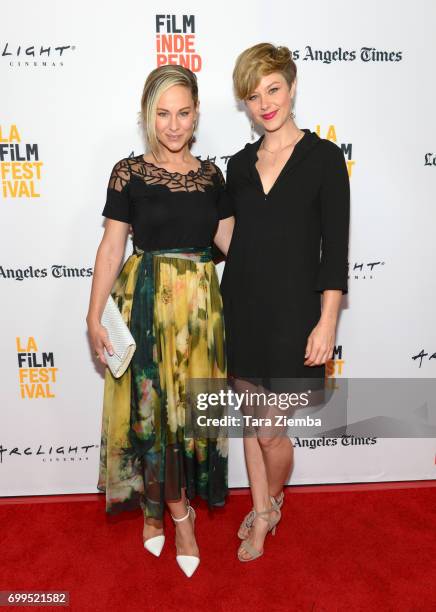 Actors Alyshia Ochse and Jaimi Paige attend the screening of "Desolation" during the 2017 Los Angeles Film Festival at Arclight Cinemas Culver City...