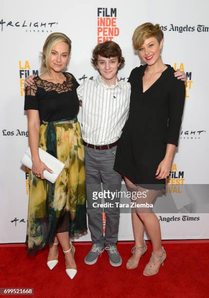 Actors Alyshia Ochse, Toby Nichols and Jaimi Paige attend the screening of "Desolation" during the 2017 Los Angeles Film Festival at Arclight Cinemas...
