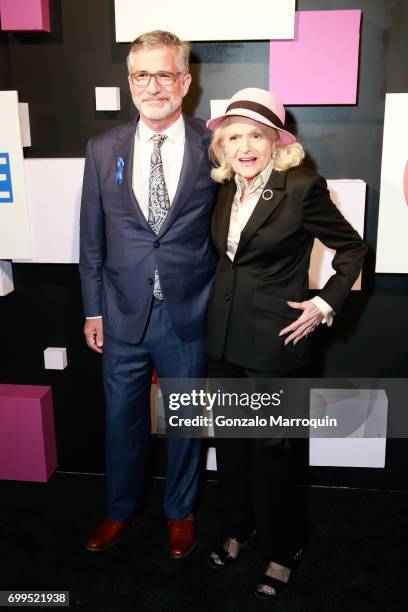 Peter Barbey and Edie Windsor attend the 2017 Village Voice Pride Awards at Capitale on June 21, 2017 in New York City.