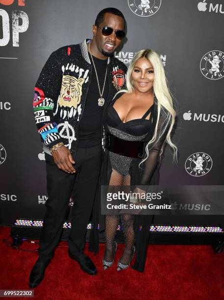 Sean Combs;Lil' Kim arrives at the Los Angeles Premiere Of "Can't Stop Won't Stop" at Writers Guild of America, West on June 21, 2017 in Los Angeles,...