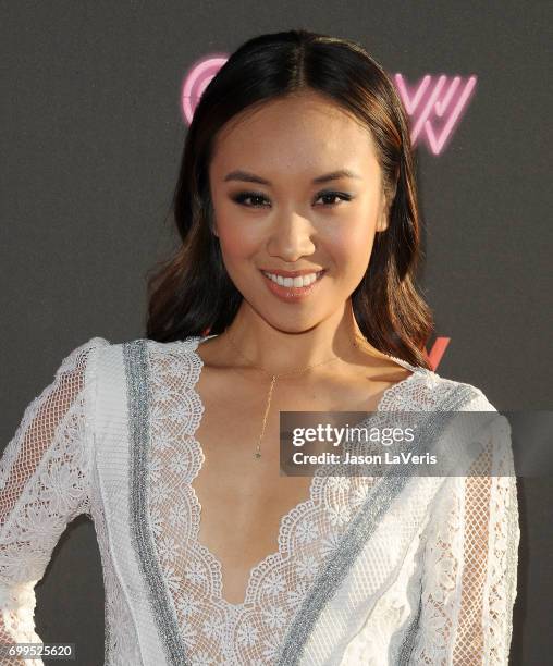 Actress Ellen Wong attends the premiere of "GLOW" at The Cinerama Dome on June 21, 2017 in Los Angeles, California.