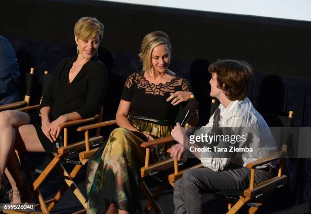 Jaimi Paige, Alyshia Ochse, and Toby Nichols attend the screening of "Desolation" during the 2017 Los Angeles Film Festival at Arclight Cinemas...