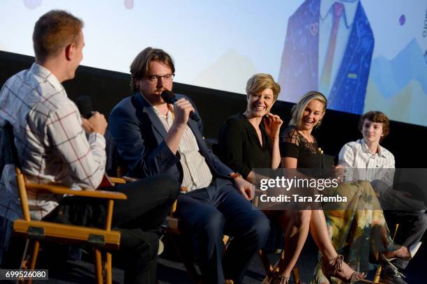 Associate programmer Cooper Hopkins, Sam Patton, Jaimi Paige, Alyshia Ochse, and Toby Nichols attend the screening of "Desolation" during the 2017...