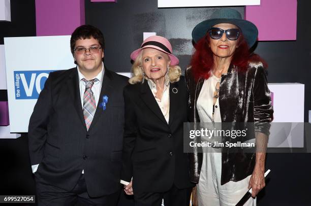 Gavin Grimm, Edie Windsor and Tyler Ford attend the 2017 Village Voice Pride Awards at Capitale on June 21, 2017 in New York City.