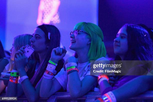 General view of atmosphere at YouTube @ VidCon Brand Lounge at Anaheim Convention Center on June 21, 2017 in Anaheim, California.