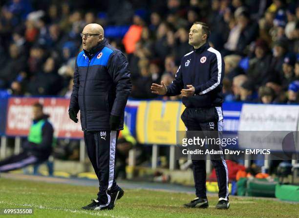 Reading Manager Brian McDermott gives instructions from the touchline.