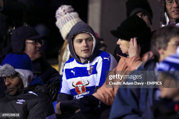 Reading supporters in the stands before the game