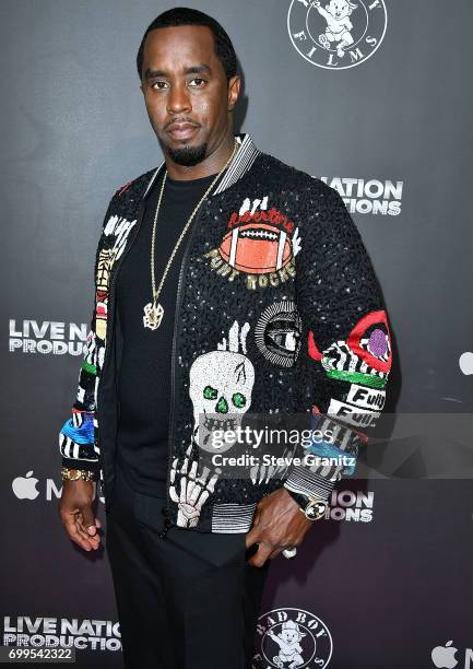 Sean Combs, P. Diddy arrives at the Los Angeles Premiere Of "Can't Stop Won't Stop" at Writers Guild of America, West on June 21, 2017 in Los...