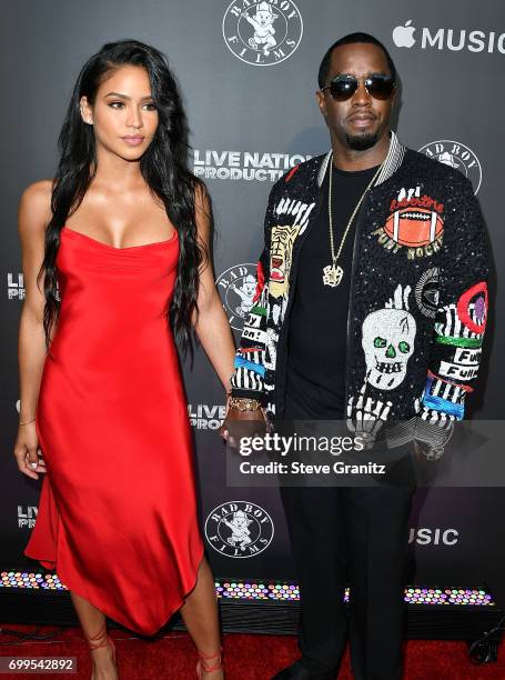 Cassie, Sean Combs, P. Diddy arrives at the Los Angeles Premiere Of "Can't Stop Won't Stop" at Writers Guild of America, West on June 21, 2017 in Los...