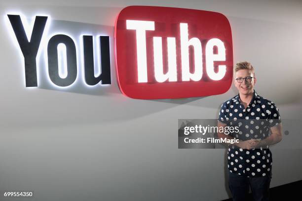 YouTube personality Tyler Oakley at YouTube @ VidCon Brand Lounge at Anaheim Convention Center on June 21, 2017 in Anaheim, California.