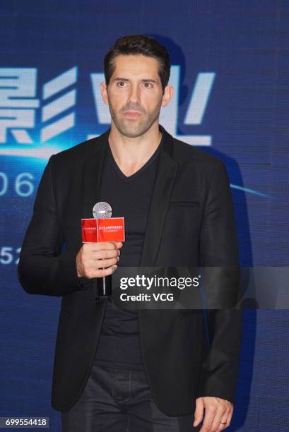 English actor Scott Adkins attends the press conference of film 'Boyka: Undisputed' during the 20th Shanghai International Film Festival on June 22,...