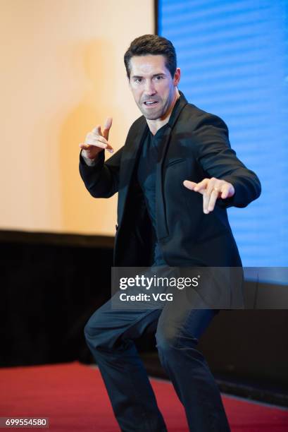 English actor Scott Adkins attends the press conference of film 'Boyka: Undisputed' during the 20th Shanghai International Film Festival on June 22,...