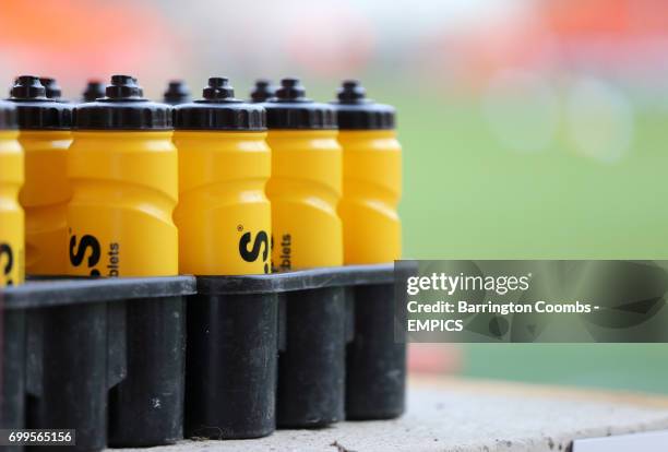 View of water bottles at Bloomfield Road