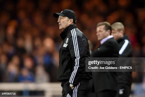 West Bromwich Albion manager Tony Pulis on the touchline