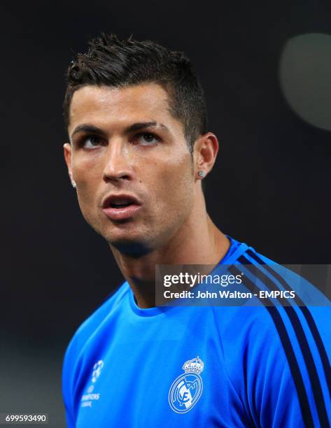 Real Madrid's Cristiano Ronaldo during the warm up