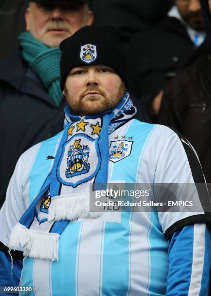 Huddersfield Town fan in the stands